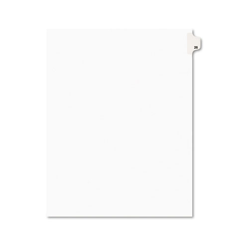 PREPRINTED LEGAL EXHIBIT SIDE TAB INDEX DIVIDERS, AVERY STYLE, 10-TAB, 26, 11 X 8.5, WHITE, 25/PACK, (1026)