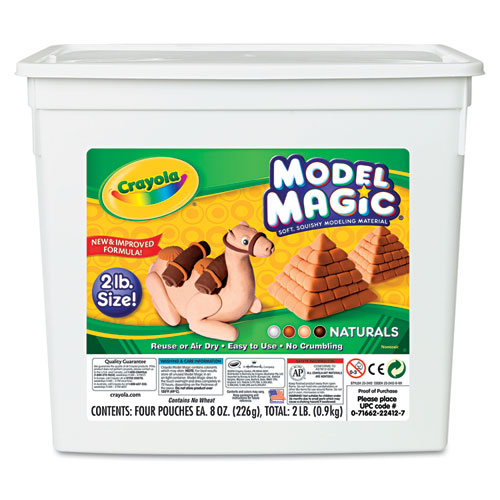 Model Magic Modeling Compound, 8 oz Packs, 4 Packs, Assorted Natural Colors, 2 lbs