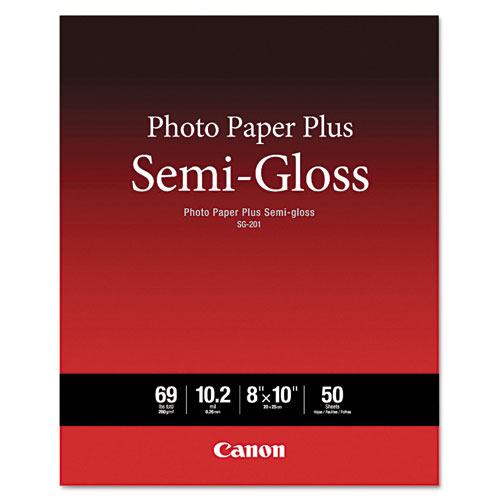 Image of Canon® Photo Paper Plus Semi-Gloss, 10.2 Mil, 8 X 10, Semi-Gloss White, 50/Pack
