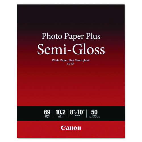 Image of Canon® Photo Paper Plus Semi-Gloss, 10.2 Mil, 8 X 10, Semi-Gloss White, 50/Pack