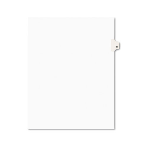 Avery® Avery-Style Legal Exhibit Side Tab Divider, Title: 31, Letter, White, 25/Pack
