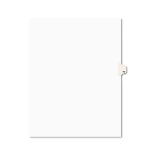 PREPRINTED LEGAL EXHIBIT SIDE TAB INDEX DIVIDERS, AVERY STYLE, 10-TAB, 36, 11 X 8.5, WHITE, 25/PACK, (1036)