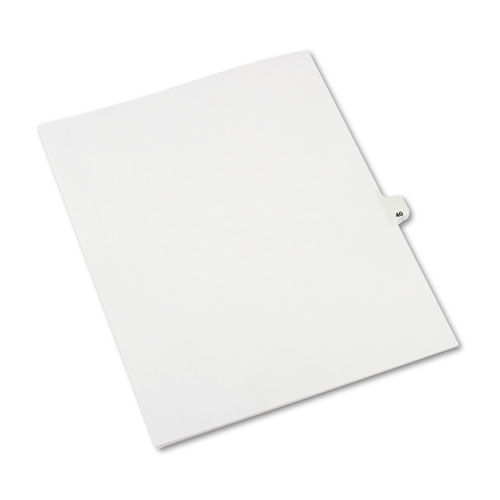 PREPRINTED LEGAL EXHIBIT SIDE TAB INDEX DIVIDERS, AVERY STYLE, 10-TAB, 40, 11 X 8.5, WHITE, 25/PACK, (1040)