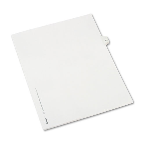 PREPRINTED LEGAL EXHIBIT SIDE TAB INDEX DIVIDERS, AVERY STYLE, 10-TAB, 43, 11 X 8.5, WHITE, 25/PACK, (1043)