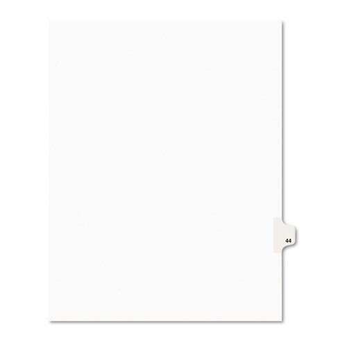 PREPRINTED LEGAL EXHIBIT SIDE TAB INDEX DIVIDERS, AVERY STYLE, 10-TAB, 44, 11 X 8.5, WHITE, 25/PACK, (1044)