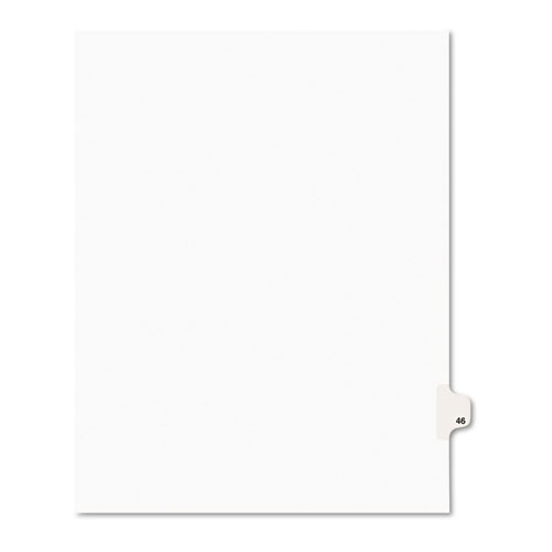 PREPRINTED LEGAL EXHIBIT SIDE TAB INDEX DIVIDERS, AVERY STYLE, 10-TAB, 46, 11 X 8.5, WHITE, 25/PACK, (1046)