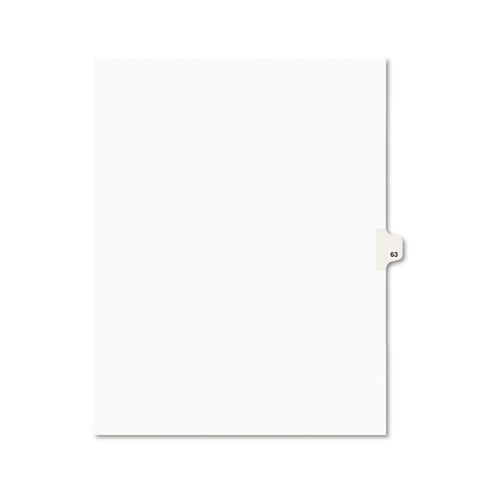 PREPRINTED LEGAL EXHIBIT SIDE TAB INDEX DIVIDERS, AVERY STYLE, 10-TAB, 63, 11 X 8.5, WHITE, 25/PACK, (1063)