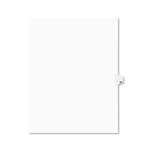 PREPRINTED LEGAL EXHIBIT SIDE TAB INDEX DIVIDERS, AVERY STYLE, 10-TAB, 64, 11 X 8.5, WHITE, 25/PACK, (1064)