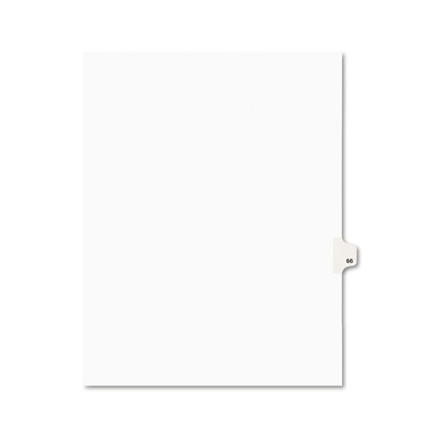 PREPRINTED LEGAL EXHIBIT SIDE TAB INDEX DIVIDERS, AVERY STYLE, 10-TAB, 66, 11 X 8.5, WHITE, 25/PACK, (1066)