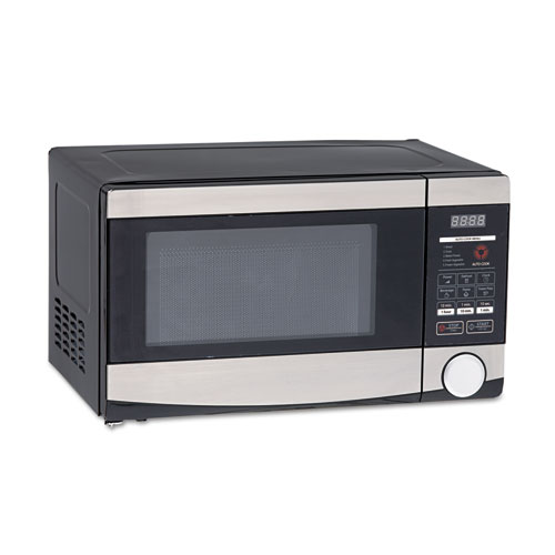 0.7 Cu.ft Capacity Microwave Oven, 700 Watts, Stainless Steel and Black | by Plexsupply