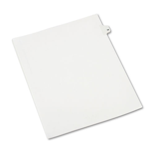 PREPRINTED LEGAL EXHIBIT SIDE TAB INDEX DIVIDERS, AVERY STYLE, 10-TAB, 79, 11 X 8.5, WHITE, 25/PACK, (1079)