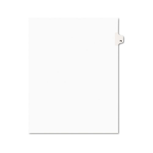 PREPRINTED LEGAL EXHIBIT SIDE TAB INDEX DIVIDERS, AVERY STYLE, 10-TAB, 79, 11 X 8.5, WHITE, 25/PACK, (1079)