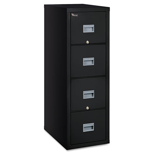 Fireking® Patriot By Fireking Insulated Fire File, 1-Hour Fire Protection, 4 Legal/Letter File Drawers, Black, 17.75" X 25" X 52.75"