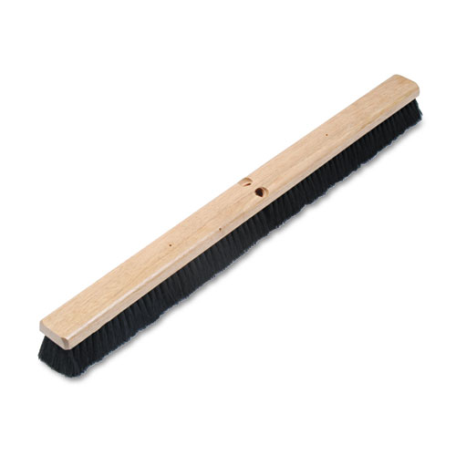 Image of Floor Brush Head, 2.5" Black Tampico Fiber Bristles, 36" Brush