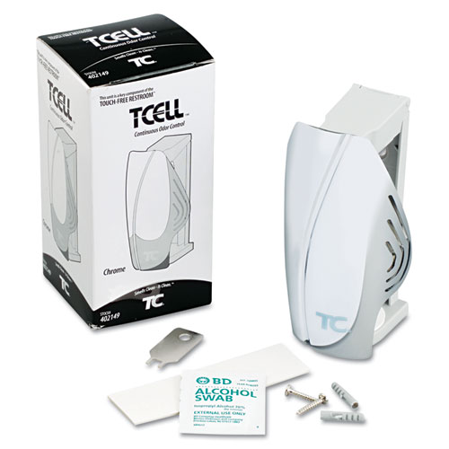 Rubbermaid® Commercial TC TCell Odor Control Dispenser, 2.75" x 2.5" x 5.25", White