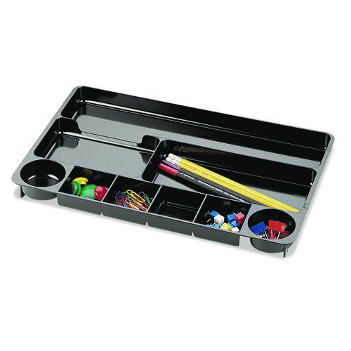 Rubbermaid Extra Deep Desk Drawer Director Tray Plastic Black