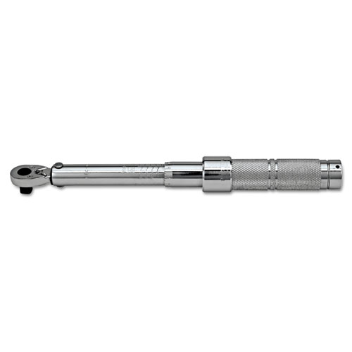 Micrometer Torque Wrench, 27 1/8" Long, 1/2" Drive, 50 250 Ft/lb Torque, Chrome
