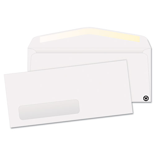 Address-Window Security-Tint Envelope, #10, Commercial Flap, Gummed Closure, 4.13 x 9.5, White, 500/Box