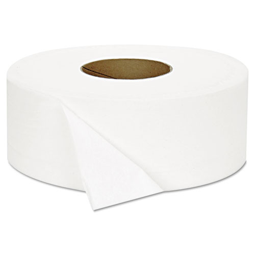 JRT Jumbo Bath Tissue, Septic Safe, 2-Ply, White, 3.3" x 1000 ft, 12/Carton