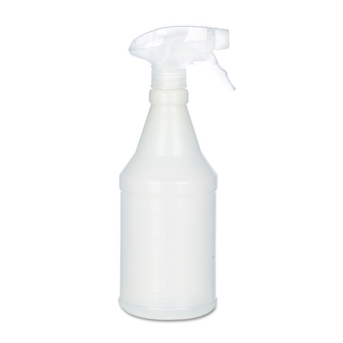 Plastic Spray Bottle with Nozzle - White Opaque 32 oz