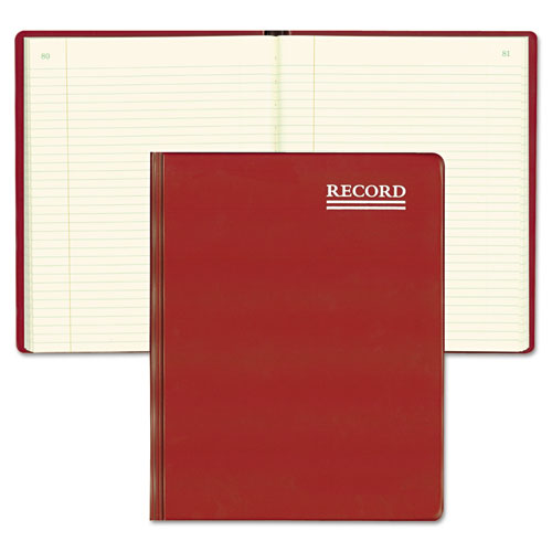 National Brand Red Vinyl Series Journal, 1-Subject, Medium/College Rule, Red Cover, (300) 10 x 7.75 Sheets