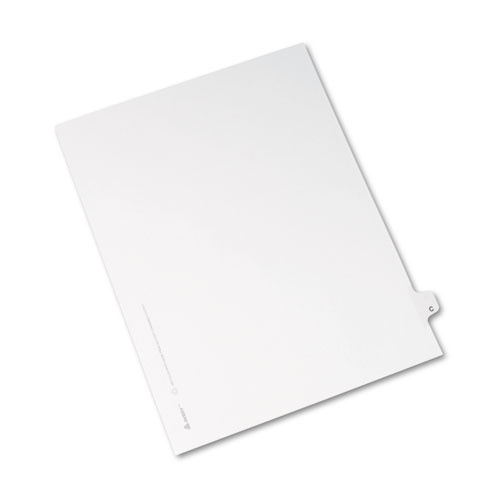 Preprinted Legal Exhibit Side Tab Index Dividers, Avery Style, 26-Tab, C, 11 x 8.5, White, 25/Pack