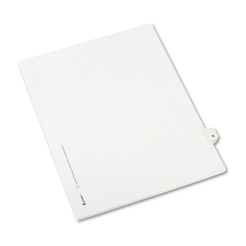 Preprinted Legal Exhibit Side Tab Index Dividers, Avery Style, 26-Tab, E, 11 x 8.5, White, 25/Pack