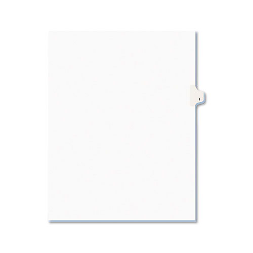 PREPRINTED LEGAL EXHIBIT SIDE TAB INDEX DIVIDERS, AVERY STYLE, 26-TAB, I, 11 X 8.5, WHITE, 25/PACK, (1409)