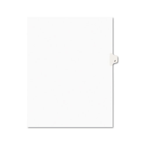 PREPRINTED LEGAL EXHIBIT SIDE TAB INDEX DIVIDERS, AVERY STYLE, 26-TAB, J, 11 X 8.5, WHITE, 25/PACK, (1410)