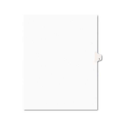 PREPRINTED LEGAL EXHIBIT SIDE TAB INDEX DIVIDERS, AVERY STYLE, 26-TAB, L, 11 X 8.5, WHITE, 25/PACK, (1412)