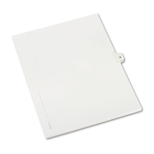 Preprinted Legal Exhibit Side Tab Index Dividers, Avery Style, 26-Tab, N, 11 x 8.5, White, 25/Pack
