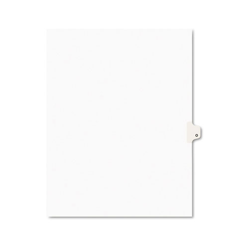 PREPRINTED LEGAL EXHIBIT SIDE TAB INDEX DIVIDERS, AVERY STYLE, 26-TAB, O, 11 X 8.5, WHITE, 25/PACK, (1415)