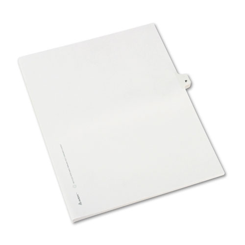 Preprinted Legal Exhibit Side Tab Index Dividers, Avery Style, 26-Tab, P, 11 x 8.5, White, 25/Pack