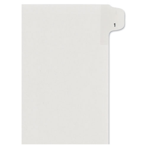 Preprinted Legal Exhibit Side Tab Index Dividers, Allstate Style, 10-Tab, 1, 11 x 8.5, White, 25/Pack