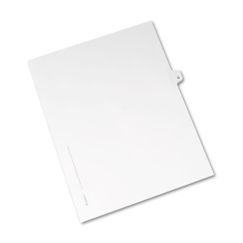 Preprinted Legal Exhibit Side Tab Index Dividers, Avery Style, 26-Tab, Q, 11 x 8.5, White, 25/Pack
