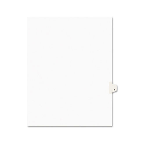 PREPRINTED LEGAL EXHIBIT SIDE TAB INDEX DIVIDERS, AVERY STYLE, 26-TAB, R, 11 X 8.5, WHITE, 25/PACK, (1418)