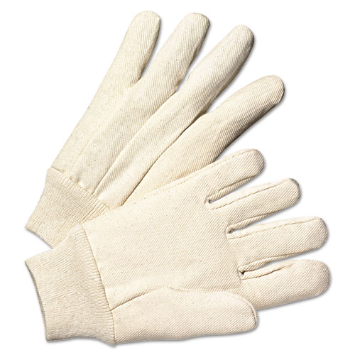 Light-Duty Canvas Gloves, White, Dozen