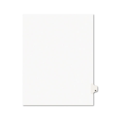 PREPRINTED LEGAL EXHIBIT SIDE TAB INDEX DIVIDERS, AVERY STYLE, 26-TAB, W, 11 X 8.5, WHITE, 25/PACK, (1423)