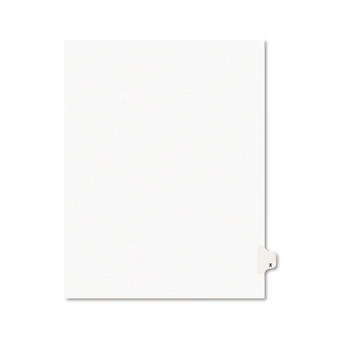 PREPRINTED LEGAL EXHIBIT SIDE TAB INDEX DIVIDERS, AVERY STYLE, 26-TAB, X, 11 X 8.5, WHITE, 25/PACK, (1424)