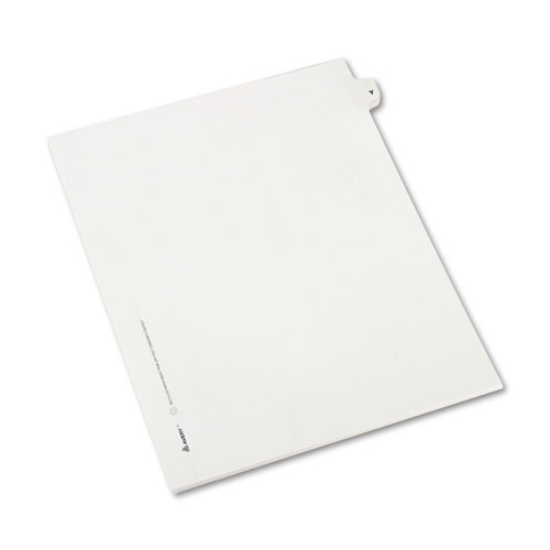 Preprinted Legal Exhibit Side Tab Index Dividers, Avery Style, 26-Tab, Y, 11 x 8.5, White, 25/Pack