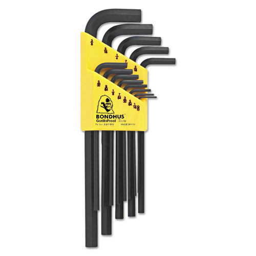 13-Piece Long-Arm Hex L-Wrench Set, Sae