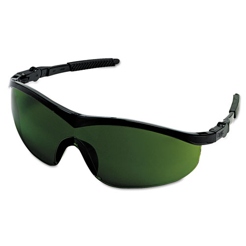 Storm Safety Glasses, Black Frame, Green 3.0 Lens, Nylon/polycarbonate