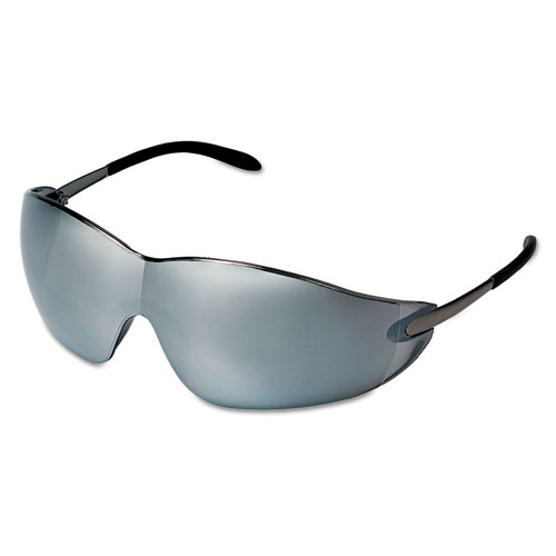 MCR™ Safety Blackjack Protective Eyewear, Chrome Frame, Silver-Mirror Lens
