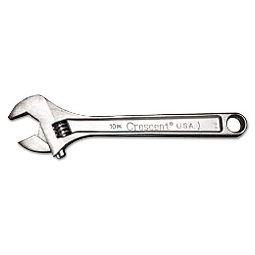 Crescent Adjustable Wrench, 10" Long, 1 5/16" Opening, Chrome