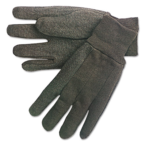 Dotted-Palm Cotton Jersey Gloves, Clute Pattern, Mens