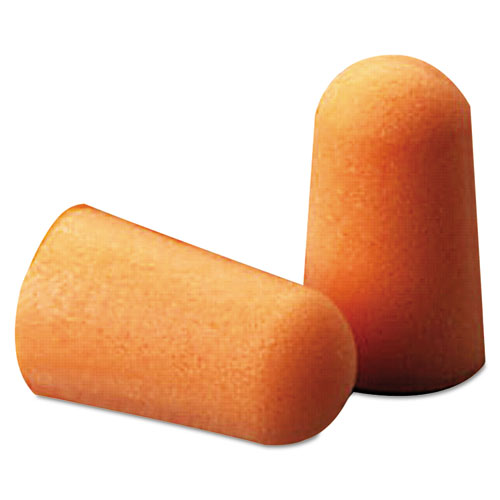 Foam Single-Use Earplugs, Cordless, Orange