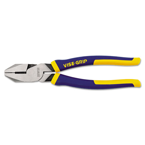 IRWIN® Lineman's Pliers, 9 1/2" Tool Length, 1 9/16" Jaw Length, Chrome/Blue/Yellow