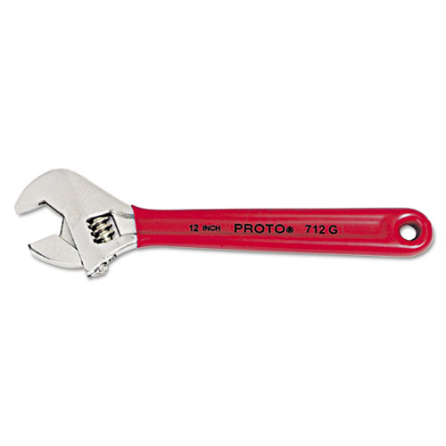 Proto Cushion Grip Adjustable Wrench, 12" Long, 1 1/2" Opening