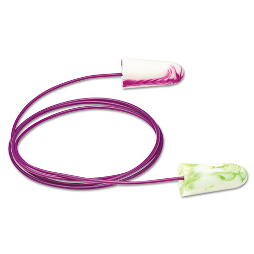 Moldex® SparkPlugs Single-Use Earplugs, Corded, 33NRR, Asst. Colors, 100 Pairs