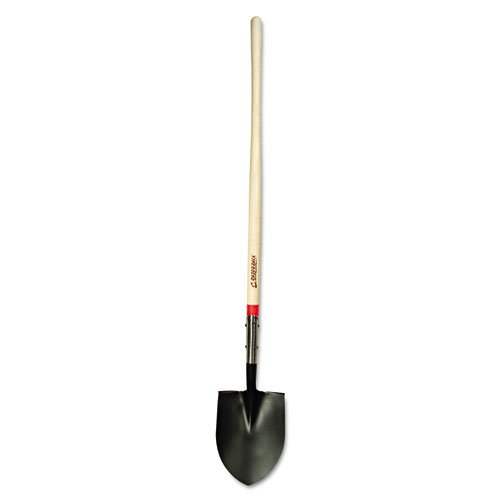 Long-Handle Round-Point Shovel, No. 2 Blade, 48" Handle, Steel/ash